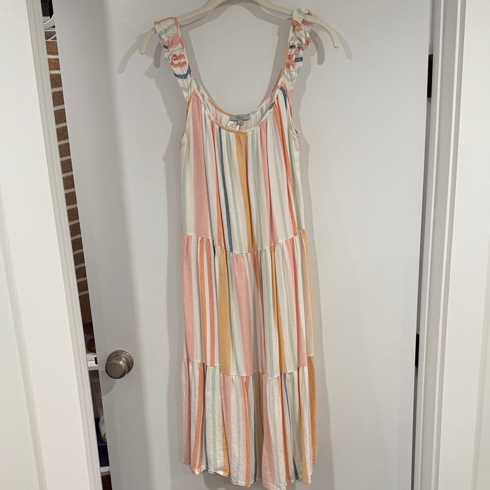 Rails Multicolor Striped Midi Dress